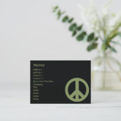 Het Mollige Symbool van de vrede - Visitekaartje (Staand voorkant)