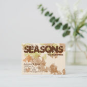 het MOLLIGE VISITEKAARTJE "van herfstbladeren" (Staand voorkant)