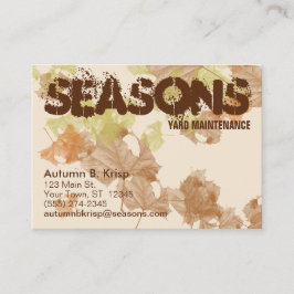 het MOLLIGE VISITEKAARTJE "van herfstbladeren"