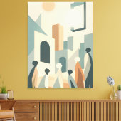 Het moment ervoor – twijfel en stilte canvas afdruk (Insitu (Woonkamer))