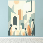 Het moment ervoor – twijfel en stilte canvas afdruk (Insitu (Houten vloer))