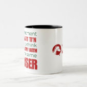 Het moment van plan met het begin - Welsh Cymarage Tweekleurige Koffiemok (Center)