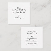Het Moments Collectie van TMCdesigns Modern Vierkante Visitekaartje (Voorkant / Achterkant)