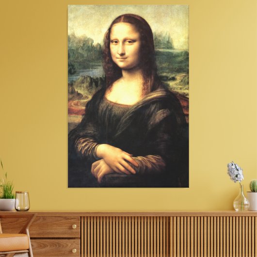 Het Mona Lisa Leonardo da Vinci-Poster Canvas Afdruk (Insitu (Woonkamer))