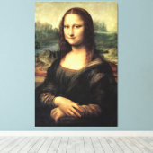 Het Mona Lisa Leonardo da Vinci-Poster Canvas Afdruk (Insitu (Houten vloer))