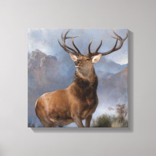 Het monarch van de Glen (Wilde Stag) (door Landsee Canvas Afdruk