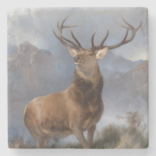 Het monarch van de Glen (Wilde Stag) (door Landsee Stenen Onderzetter