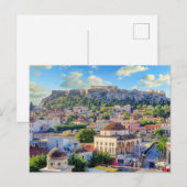 Het Monastiraki-plein van Athene met Plaka Briefkaart (Voorkant / Achterkant)