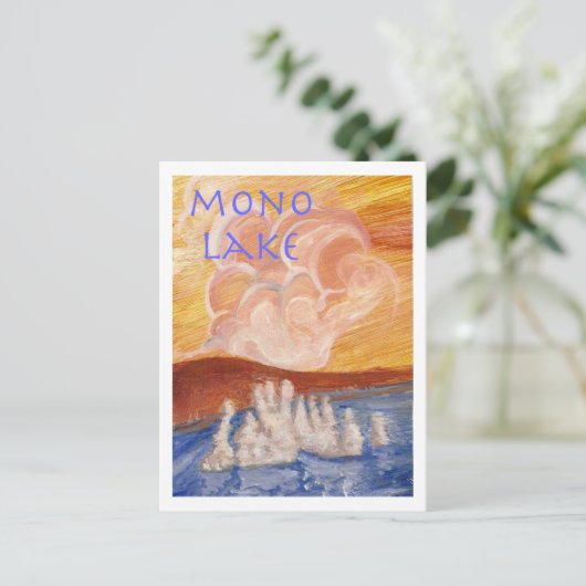 Het mono Briefkaart van het Meer (Staand voorkant)
