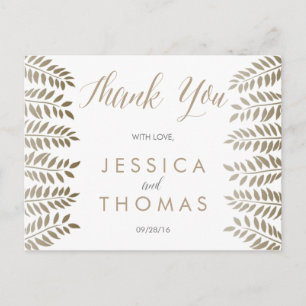 Het Monochrome Fern Woodland Wedding Collectie Briefkaart