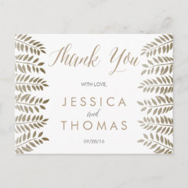 Het Monochrome Fern Woodland Wedding Collectie Briefkaart