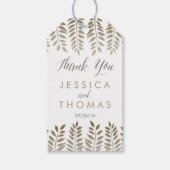 Het Monochrome Fern Woodland Wedding Collectie Cadeaulabel (Voorkant)