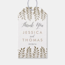 Het Monochrome Fern Woodland Wedding Collectie Cadeaulabel