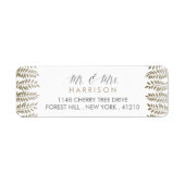 Het Monochrome Fern Woodland Wedding Collectie Etiket (Voorkant)