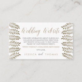 Het Monochrome Fern Woodland Wedding Collectie Informatiekaartje