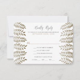 Het Monochrome Fern Woodland Wedding Collectie Kaart