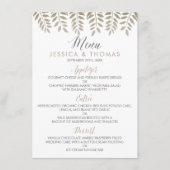 Het Monochrome Fern Woodland Wedding Collectie Menu (Voorkant)