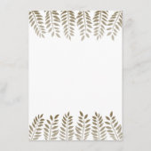 Het Monochrome Fern Woodland Wedding Collectie Menu (Achterkant)