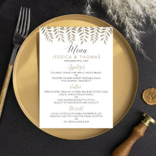 Het Monochrome Fern Woodland Wedding Collectie Menu