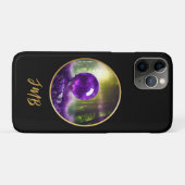 Het monogram Amethyst Orb Fantasy Case-Mate iPhone Case (Achterkant (horizontaal))