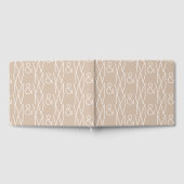 Het monogram beige witte Initialen van onze koppel Gastenboek (Volledig)