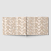 Het monogram beige witte Initialen van onze koppel Gastenboek (Volledig)