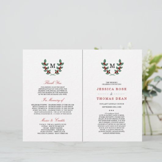 Het Monogram Berry Struik Wedding Collectie (Staand voorkant)