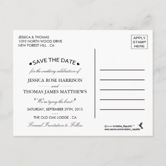 Het Monogram Berry Struik Wedding Collectie Aankondigingskaart (Achterkant)