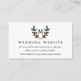 Het Monogram Berry Struik Wedding Collectie Informatiekaartje