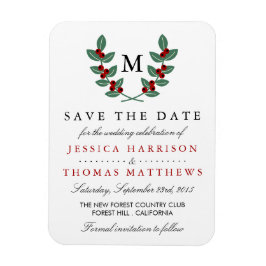 Het Monogram Berry Struik Wedding Collectie Magneet