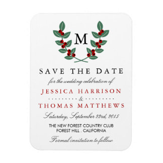 Het Monogram Berry Struik Wedding Collectie Magneet