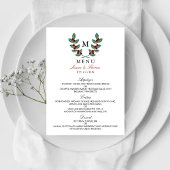 Het Monogram Berry Struik Wedding Collectie - Menu