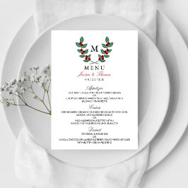Het Monogram Berry Struik Wedding Collectie - Menu