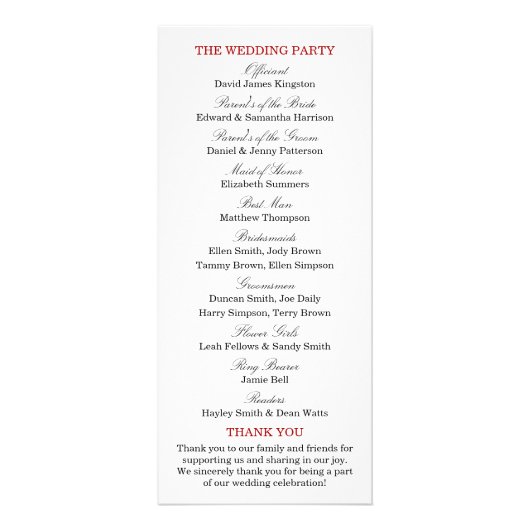 Het Monogram Berry Struik Wedding Collectie Progra Reclamekaart (Achterkant)