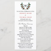 Het Monogram Berry Struik Wedding Collectie Programmakaart (Voorkant)