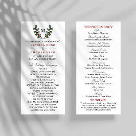 Het Monogram Berry Struik Wedding Collectie Programmakaart