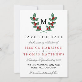 Het Monogram Berry Struik Wedding Collectie Save The Date