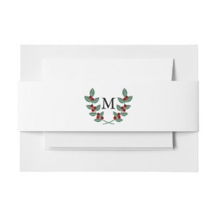 Het Monogram Berry Struik Wedding Collectie Uitnodigingen Wikkel