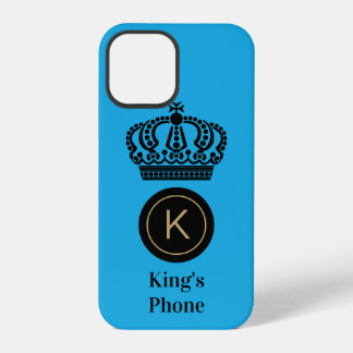 Het Monogram Blauwe Achtergrond van de Telefoon va iPhone 12 Pro Hoesje