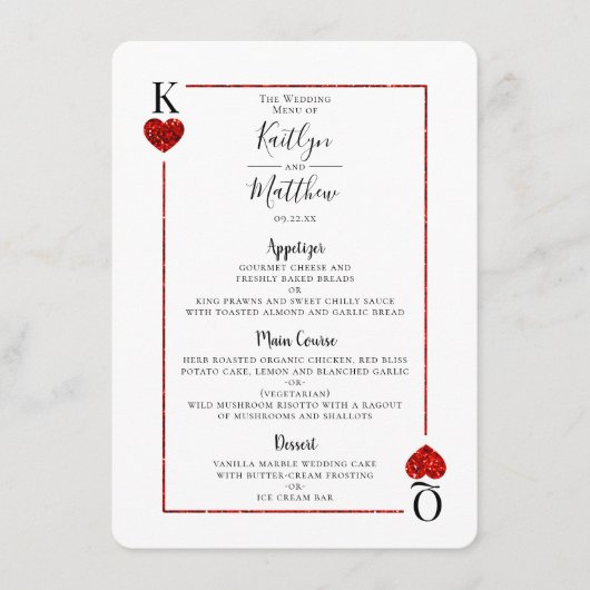 Het Monogram het Spelen Menu van het Collectie van (Voorkant)