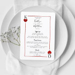 Het Monogram het Spelen Menu van het Collectie van<br><div class="desc">Geniet in stijl met deze stijlvolle en zeer trendy trouwmenukaarten. Dit ontwerp is gemakkelijk te personaliseren met uw speciale gebeurtenisformulering en uw gasten zullen enthousiast zijn wanneer zij deze geweldige menu's zien.</div>