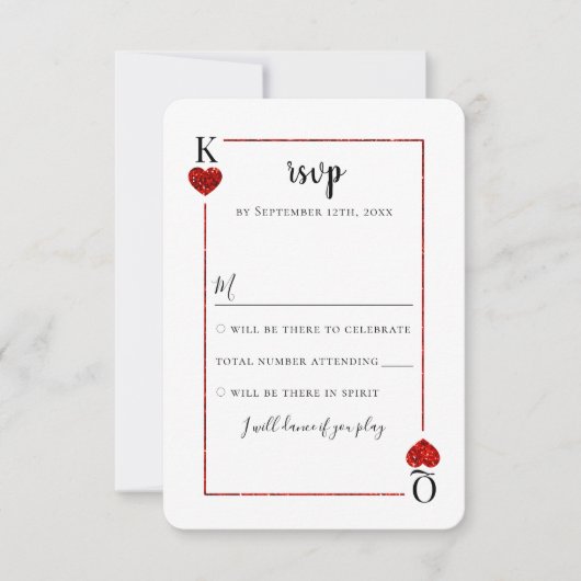 Het Monogram Kaart Wedding Collectie RSVP (Voorkant)