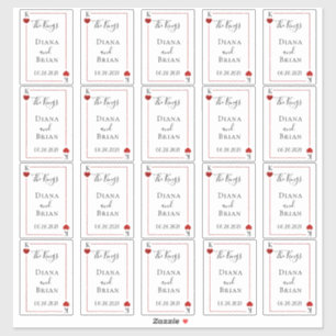 Het Monogram Kaart Wedding Collectie Sticker