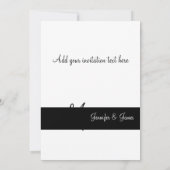 Het monogram noemt de Zwarte Witte Uitnodigingen v (Achterkant)