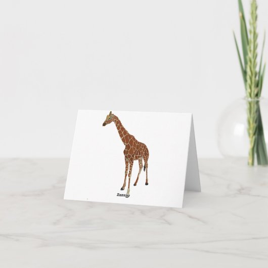 Het Monogram Notecard van Giraffes Notitiekaartje (Achterkant)