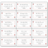 Het Monogram Spelen Kaart Bruiloft Collectie Label (Voorkant)