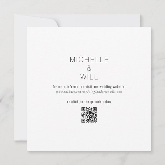 Het Monogram Square van de Foto sparen de Datum Save The Date (Achterkant)