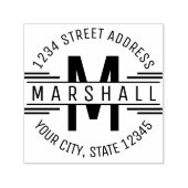 Het Monogram van de Deco van de kunst met het Adre Zelfinktende Stempel (Design)