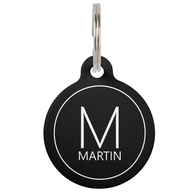 Het Monogram van de dichter, Naam met de Code van  Huisdierpenning (Voorkant)
