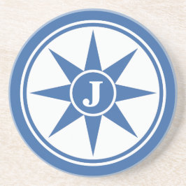 Het monogram van de douane & kleuren ceramisch zandsteen onderzetter